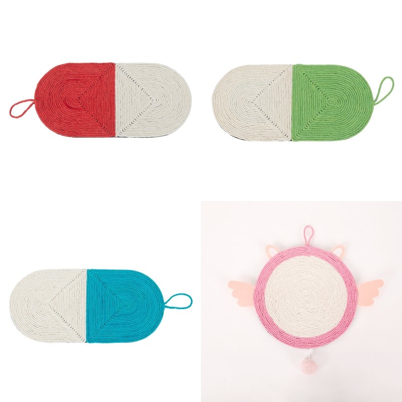 Hot Seller Lovely Design Fruit Shape Sisal Cat Scratcher Grinding Claws Ease Emotion Cat Toy With Hangable String