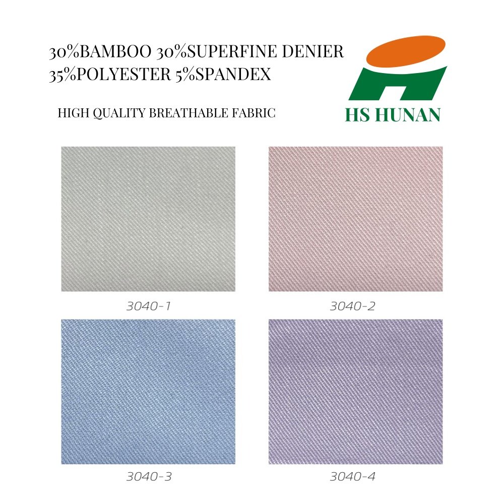 2024 Hot sale liquid ammonia wrinkle free superfine denier spandex polyester bamboo fibre casual fabric for men shirt