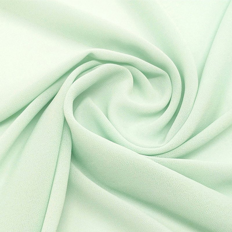 100D high density polyester light pearl chiffon fabrics for dresses green