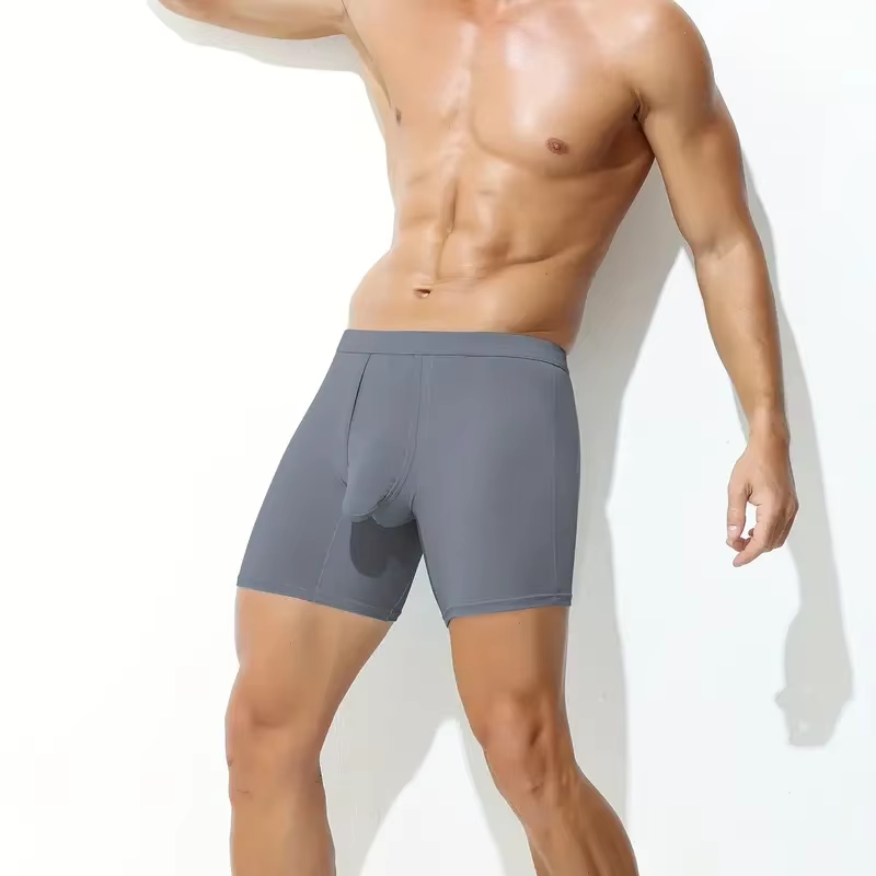 Top Fashion 100% Cotton Solid Color Sport Boxer Men Custom Men's Underwear With Logo Boxer Comfort And Comfort