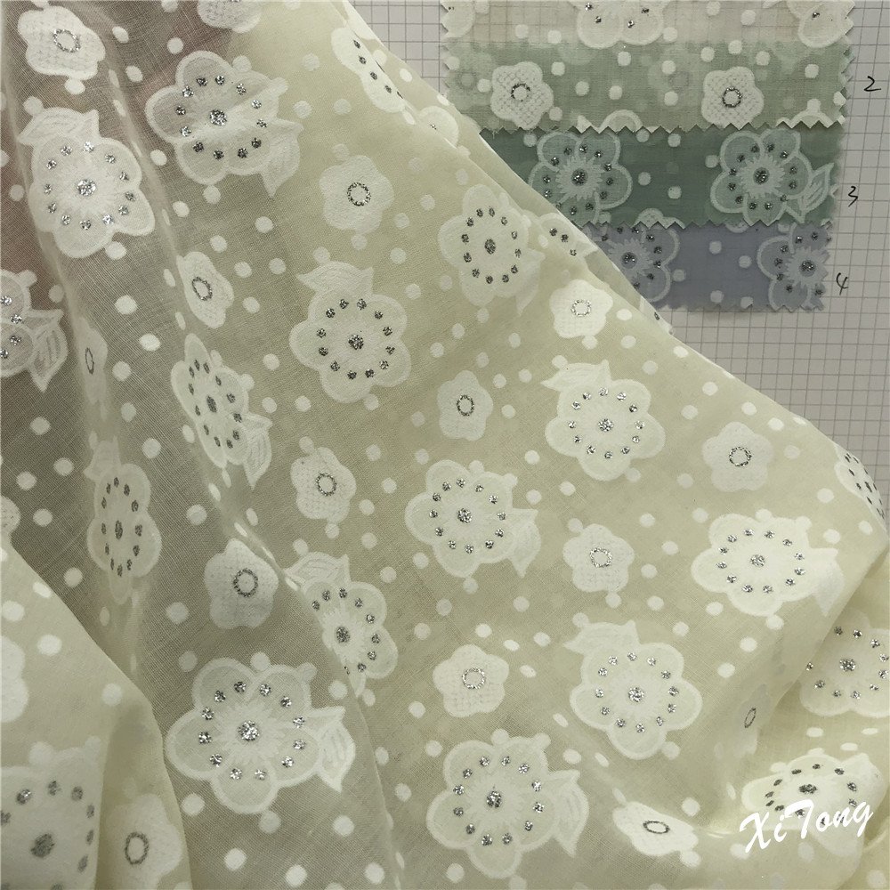 XITONG TEXTILE Summer woven jacquard fabric Embossed jacquard fabric for children garment