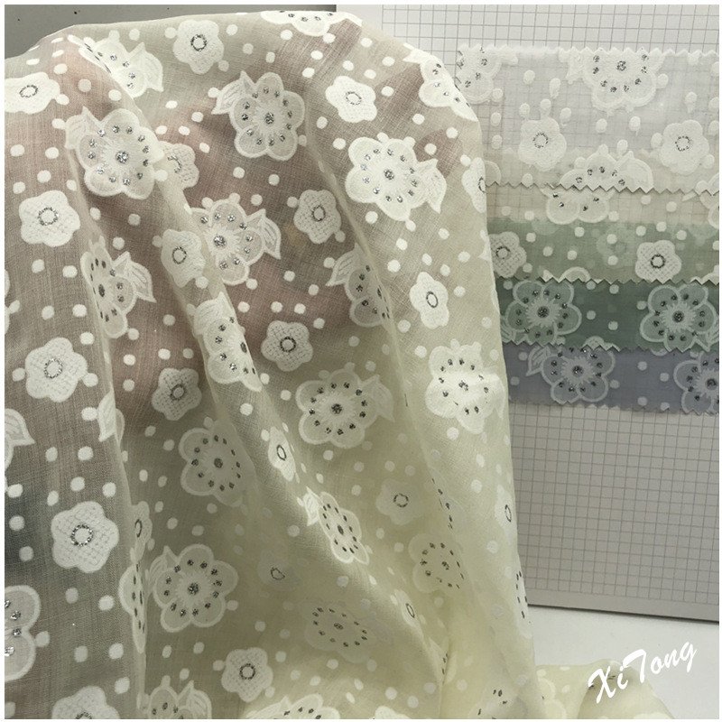 XITONG TEXTILE Summer woven jacquard fabric Embossed jacquard fabric for children garment