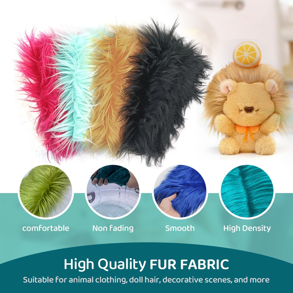 2024 New Faux Fur Fabric DIY Handmade 8cm Plush Soft Best-Selling Wholesale 100% Polyester High Quality Popular Sewing Fabric