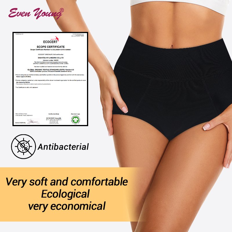 Women's Anti Overflow Physiological Pants With 4-Layer Leak Proof bragas menstruales Bamboo Fiber Period Panties