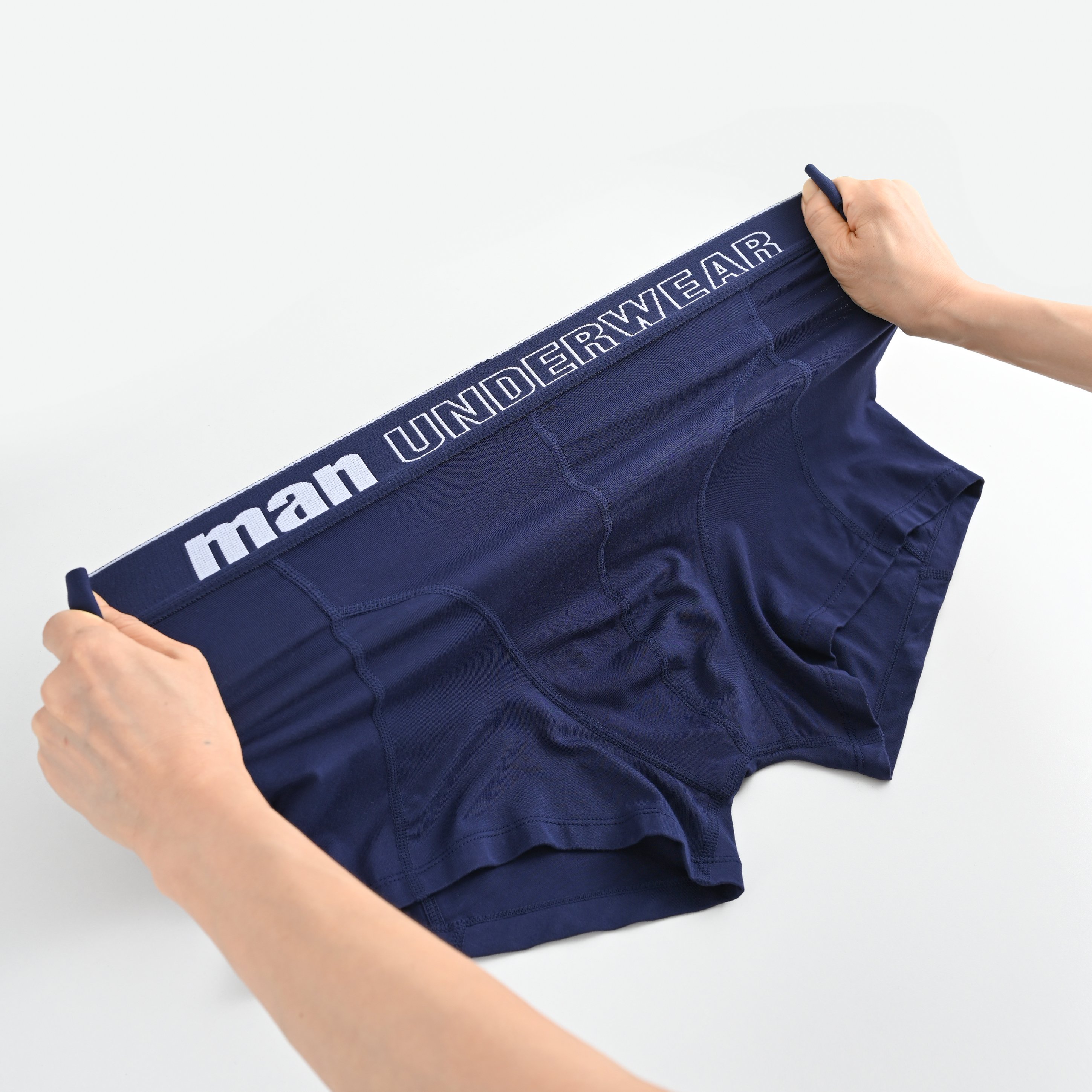 Breathable Mid Rise Plus Size Boxers Underwear Men Bamboo Mens Underwear Boxer Briefs