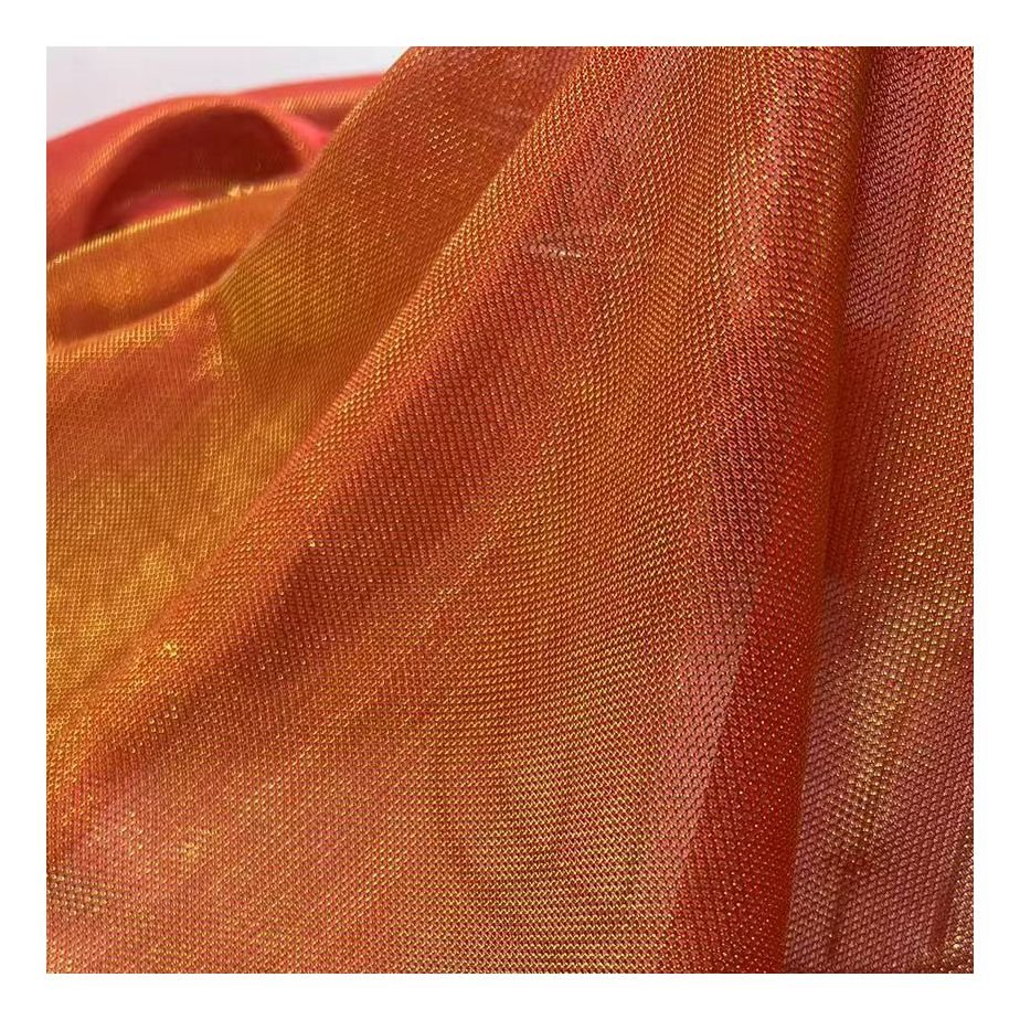 Decoration Bags and Suitcases 100% Polyester Shinny Stretch Glitter Lurex diamond mesh knit moonlight fabric