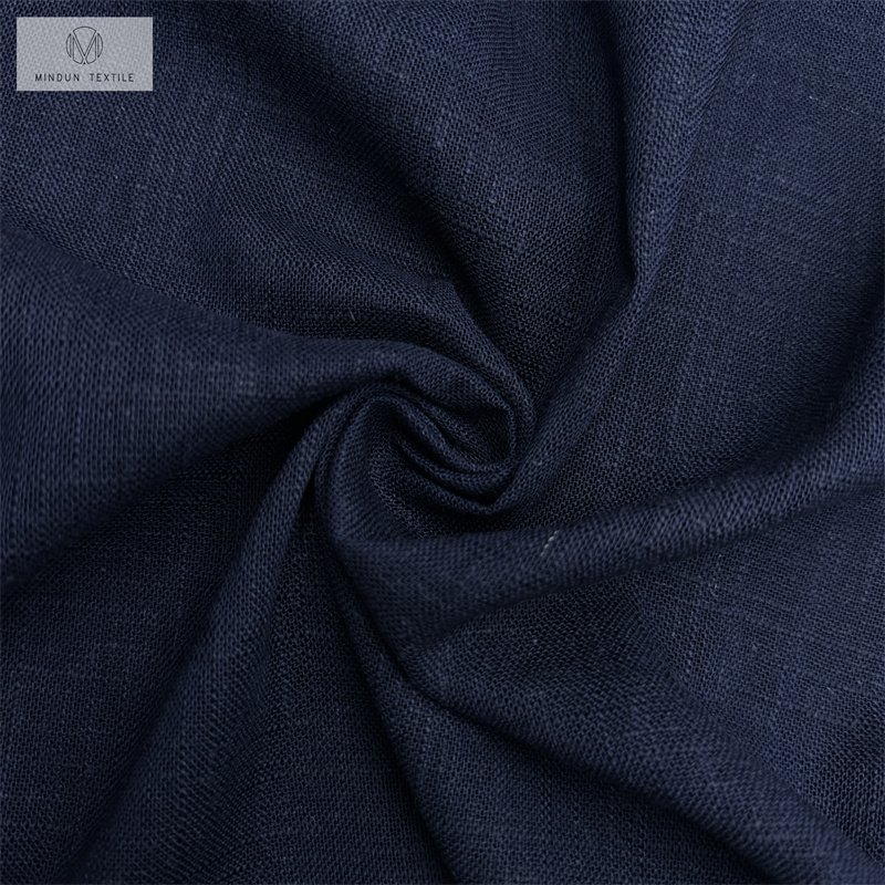 Mindun China Manufacturer Wholesale Roll Price Woven Linen Slub Organic Linen Rayon Fabric For Shirts Clothes