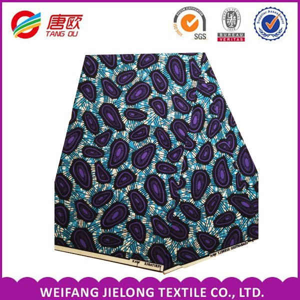 Popular Style Cheap Price Wax Africa Fabric 100% Polyester Printed Customized Design for Garment