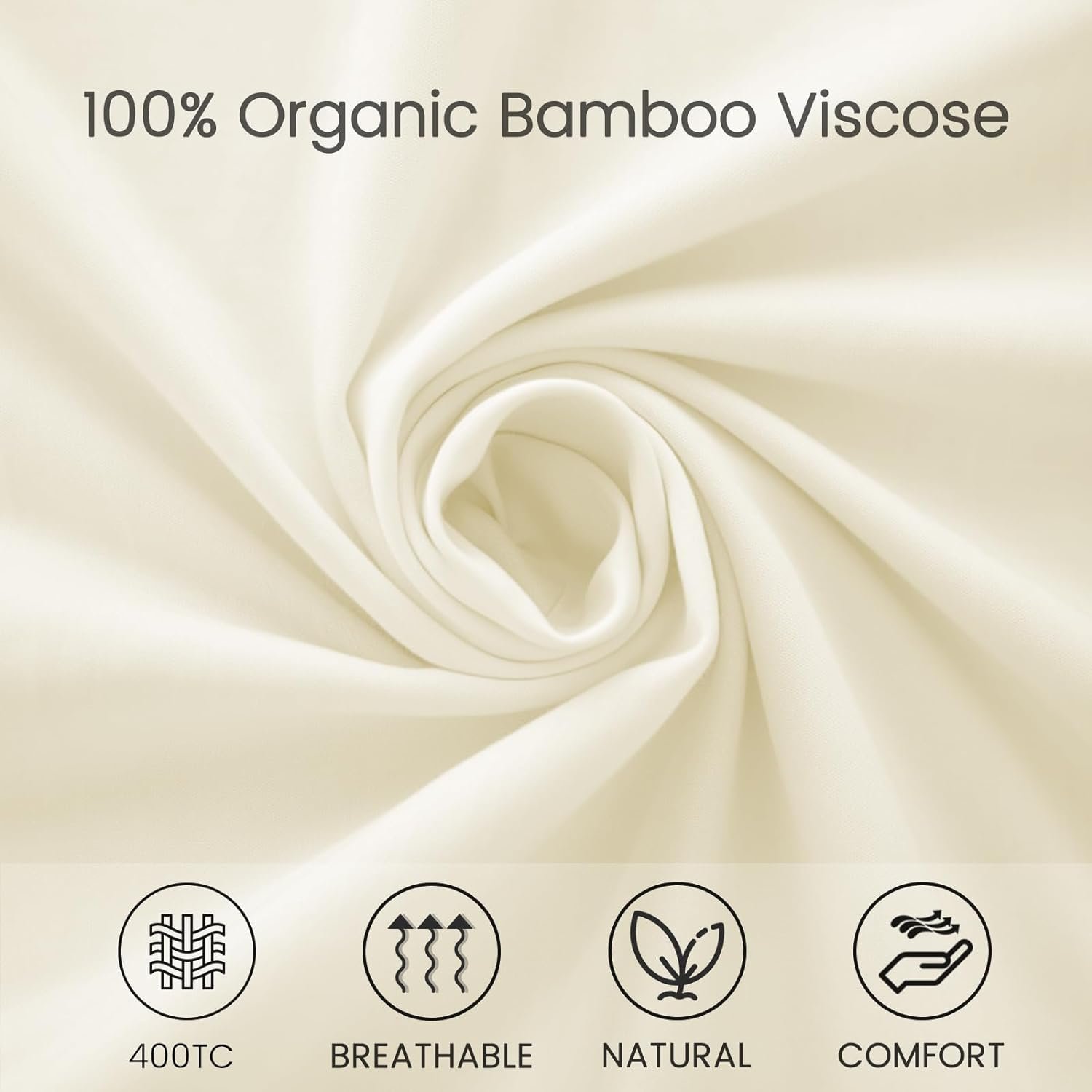Cloudland Luxury Solid 100% Bamboo Bedding Set Bedsheet Set Bedding Bamboo Queen King Sets