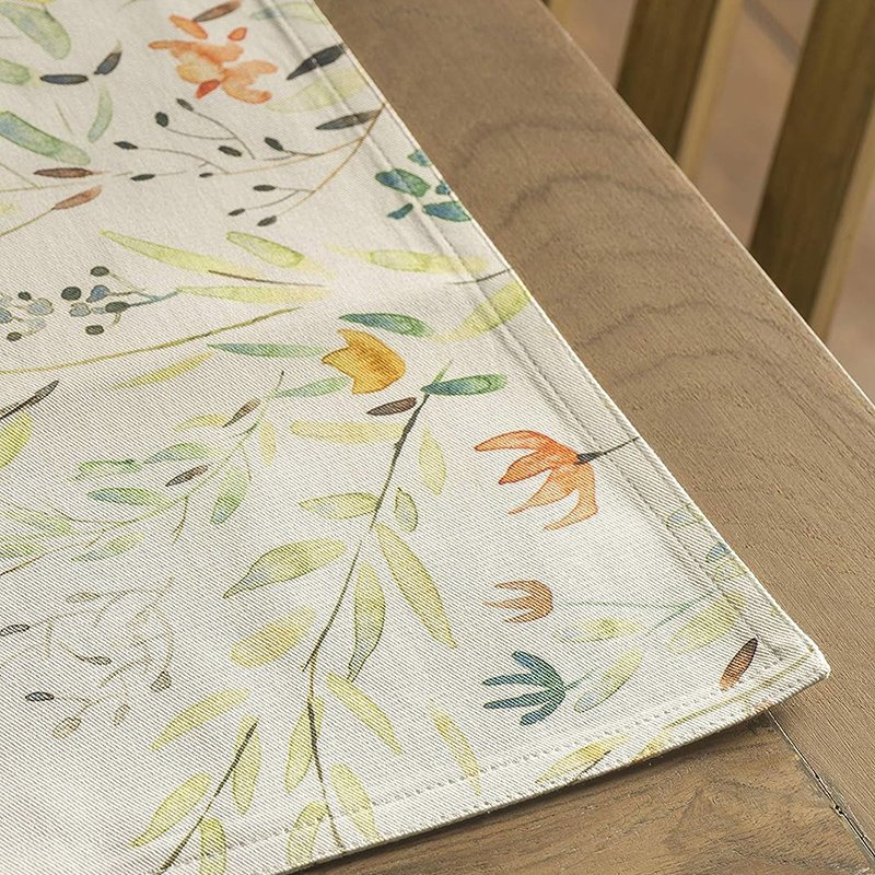 Round Placemats Handmade Cotton And Linen Placemats Printing Table Accents