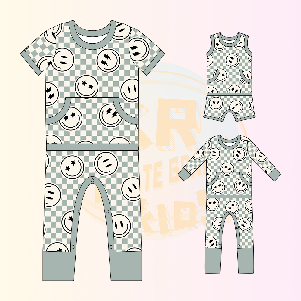 KERUI 2024 Hot Sale Custom Reactive Print Organic Bamboo Clothing Zip Baby Rompers Wholesale Newborn Baby Jumpsuit Pajamas