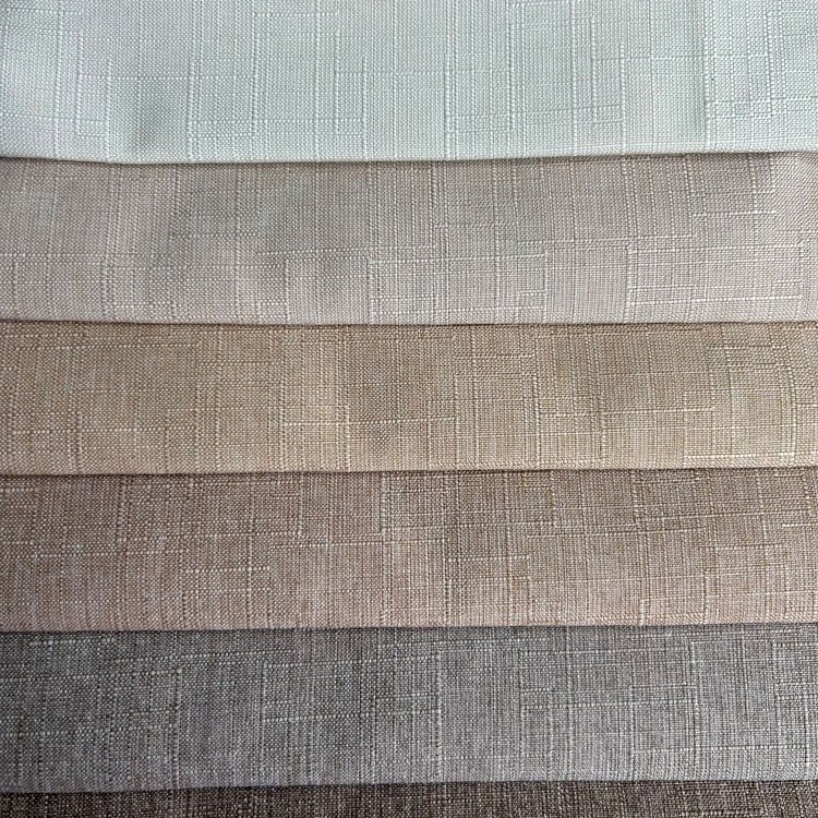 Hot Sale Products Linen Look Upholstery Fabric 100Polyester Sofa Linen Tela Para Sof De Lino Poliester