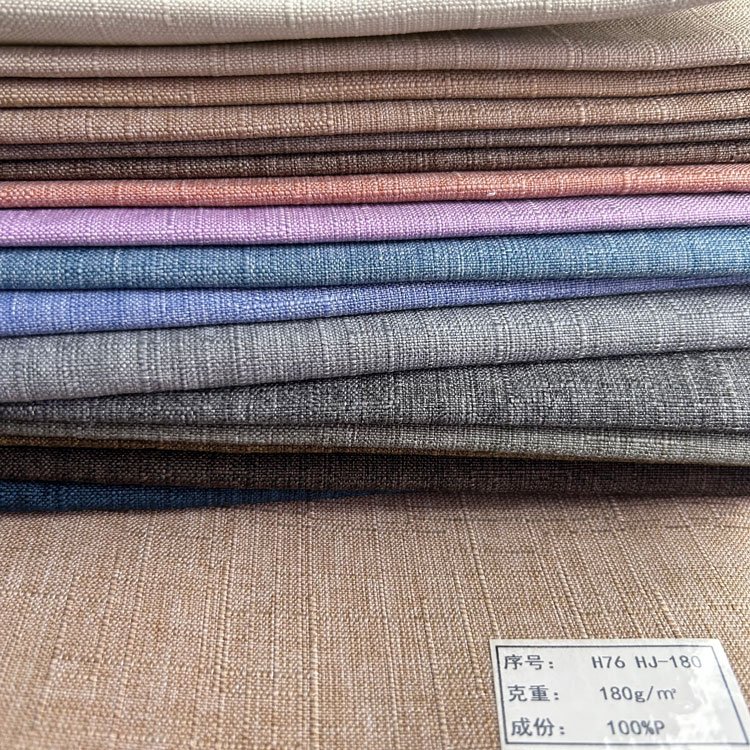 Hot Sale Products Linen Look Upholstery Fabric 100Polyester Sofa Linen Tela Para Sof De Lino Poliester