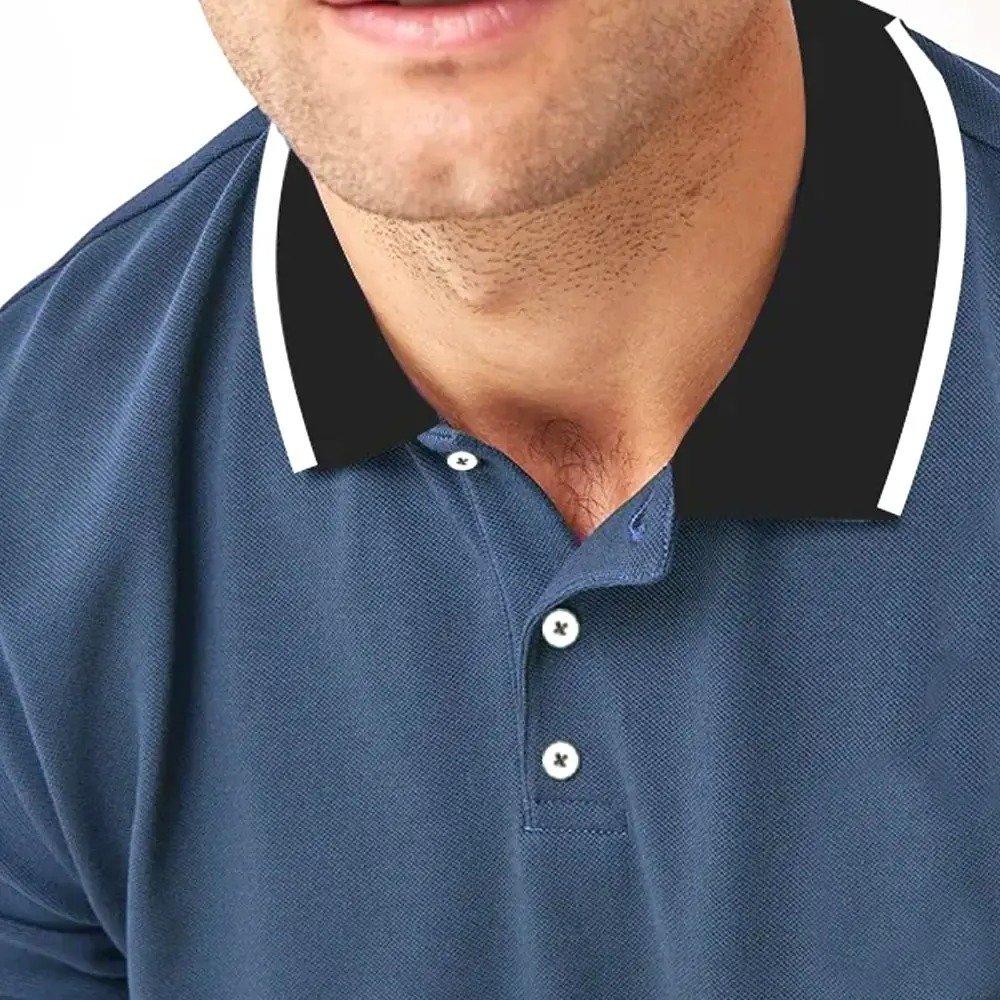 2024 New High Quality Men's Polo Shirt Short Sleeves Breathable Polo Shirt For Men Summer Style Ribbed Knit Men Polo Shirt