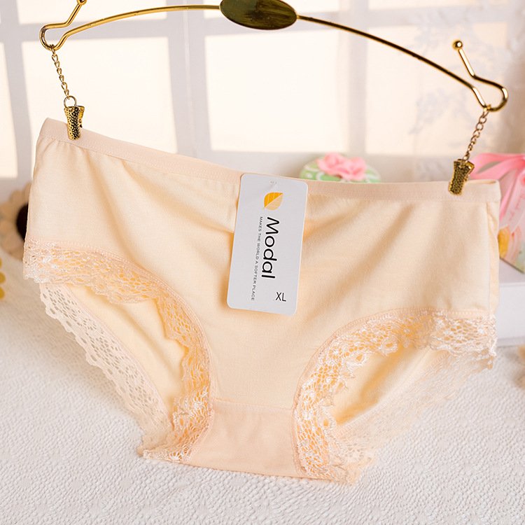 Underwear lace Modal triangle pants Bamboo charcoal fiber girls' underwear Summer new women's underwear