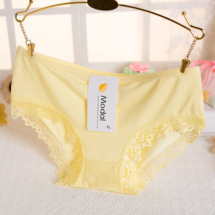 Underwear lace Modal triangle pants Bamboo charcoal fiber girls' underwear Summer new women's underwear