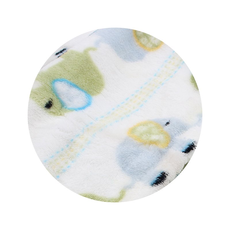 High Quality Super Soft Knitted Cartoon Animal Print Swaddle Blanket Wholesale Baby Bedding for All Seasons
