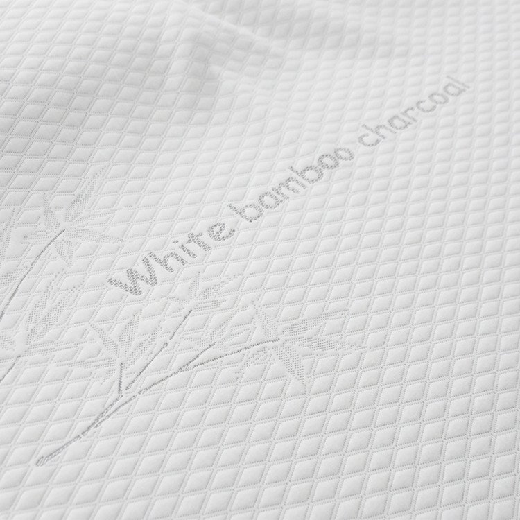 Anti dust&odor and Eco-friendly White Bamboo Charcoal Knitted Jacquard Mattress Fabric