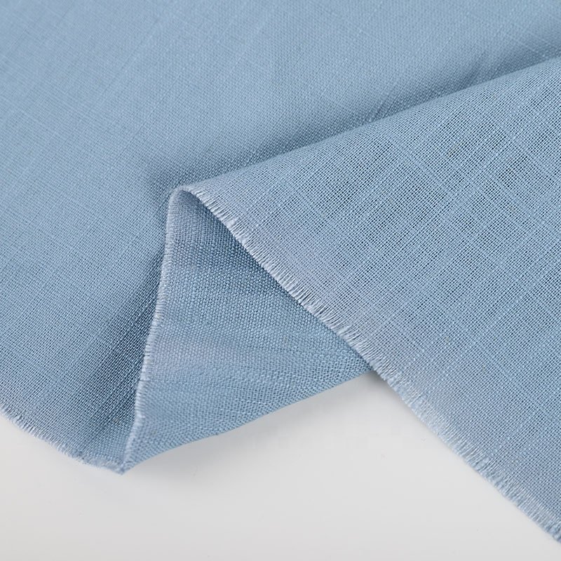 Hotsale High Quality Breathable Blackout Linen Cotton Fabric stock Yarn Dyed bed linen 100 cotton Linen Fabric