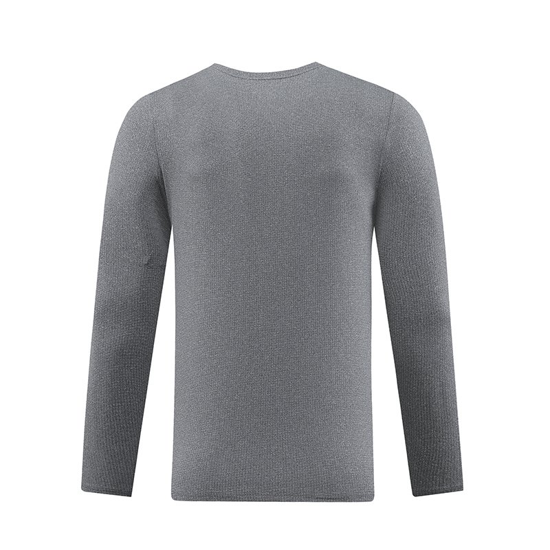 High Quality Men's O-Neck Long Sleeve Gym T-Shirt Custom Stock Polyester Spandex Blank Design Plain Dyed Solid Sporty Boxy Style