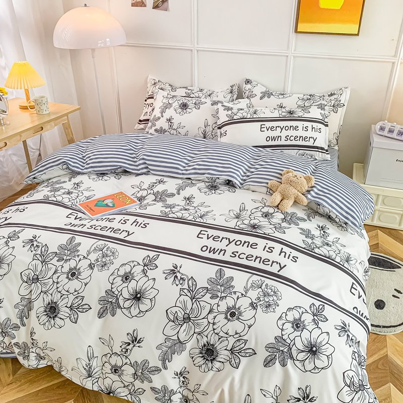 Single Double Bed Linen Bedding Set Luxury Twin Queen King Quilt Cover set