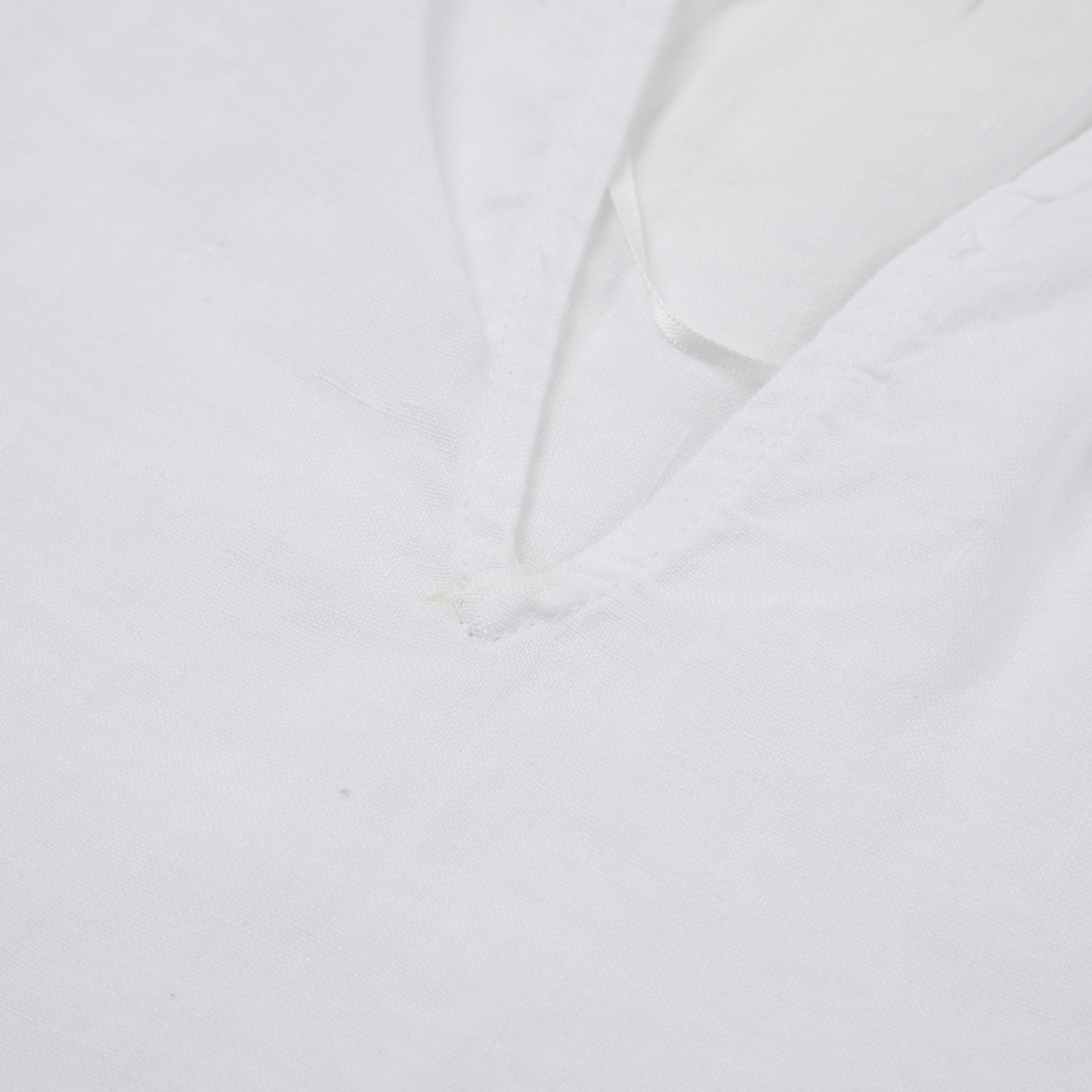 Summer Casual white simple Ladylike Pretty Solid color Short Sleeve Breathable 100% linen v-neck t-shirt