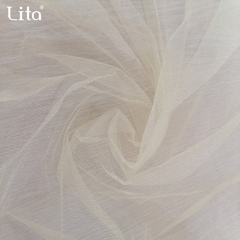 Fashion Hot Sale 100% Polyester Flexible Glitter Tulle Mesh Invisible Mesh Fabric