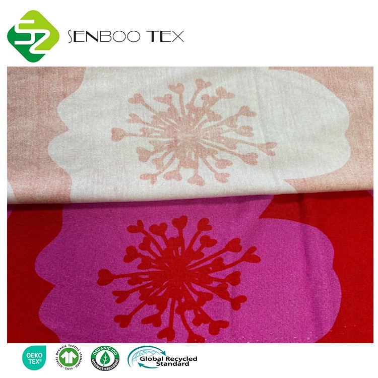 New Collection Digital Oeko Tex 300GSM Bamboo Organic Fabric Knitted Stretch Printed for Use in Underwear Dresses Garments