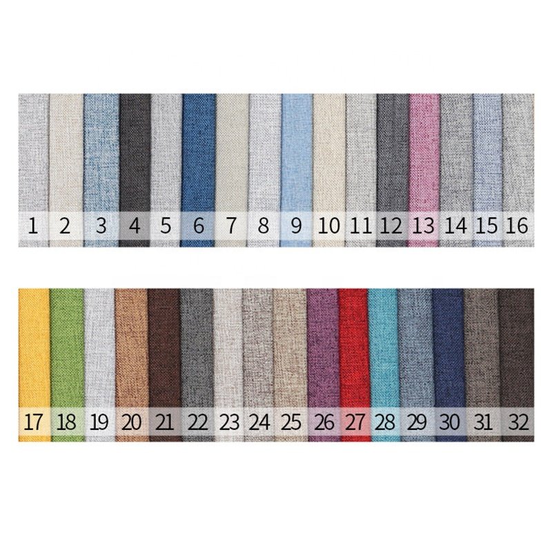 Polyester linenette fabric two tone cationic dyed glue bonded sofa slipcover fabric
