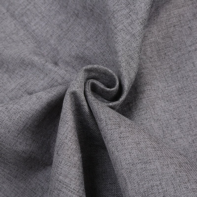 Polyester linenette fabric two tone cationic dyed glue bonded sofa slipcover fabric