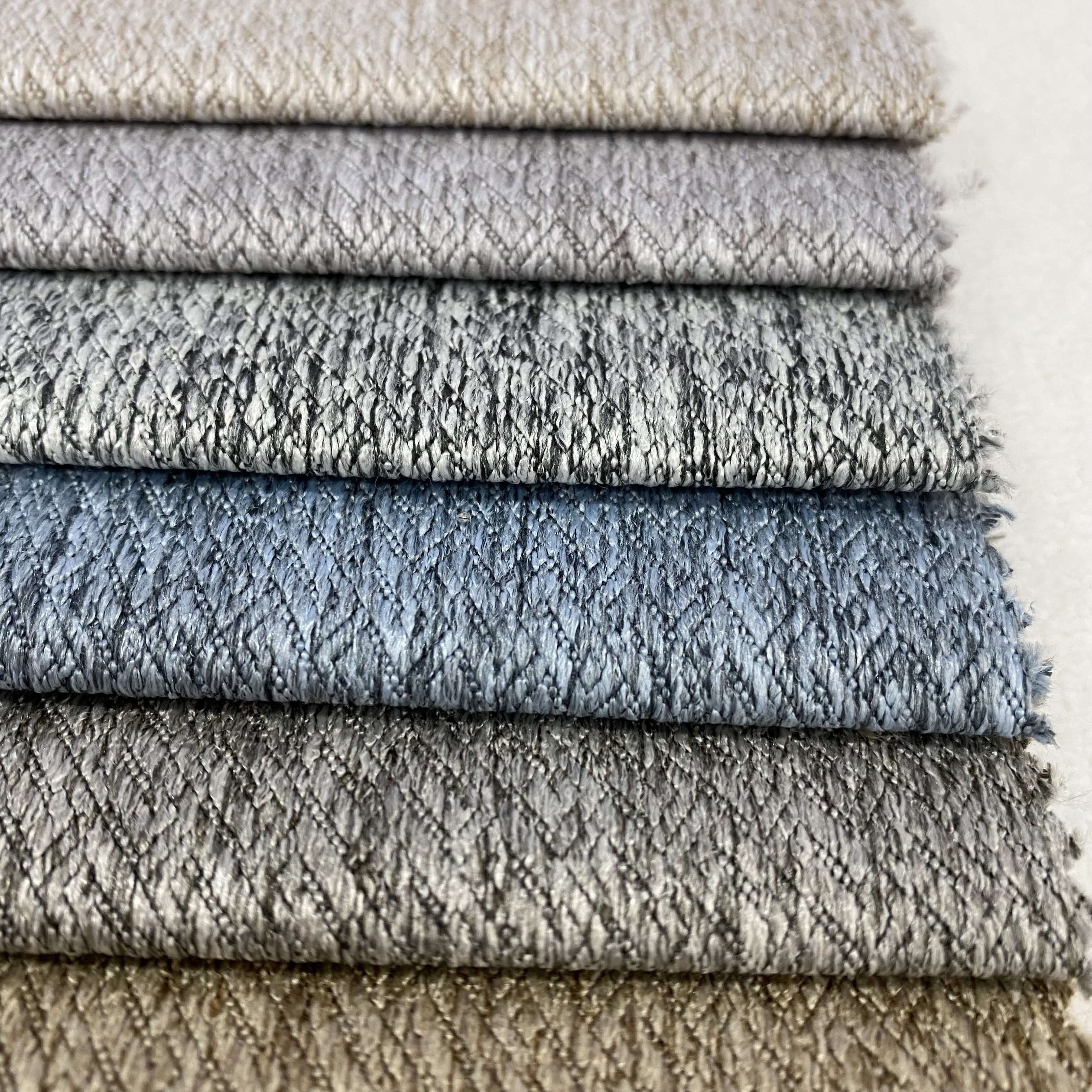 Wholesale stock lot 100% polyester jacquard linen look fabric for sofa upholstery Factory sales