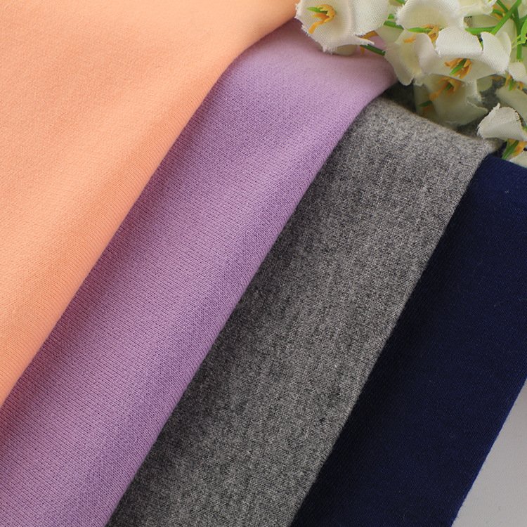 Plain Dyed Stock Lot Bamboo Terry Cloth Fabric Stretch Clothes 75% Bamboo 25% Spandex Bamboo Fiber Fabric
