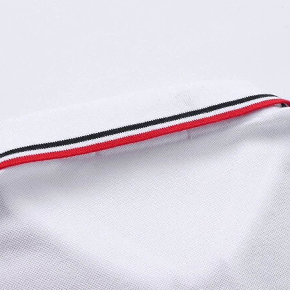 Men's Polo T-Shirt Fashionable Solid Color Short Sleeve Customizable Sublimation Made Knitted Fabric Blank Polo T-Shirt
