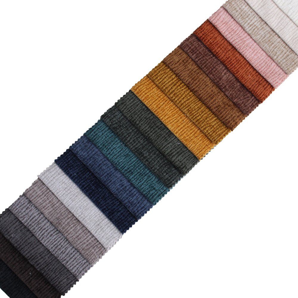 Wholesale Polyester Linen Look Sofa Fabric Home Decor Woven Furniture Upholstery Fabric