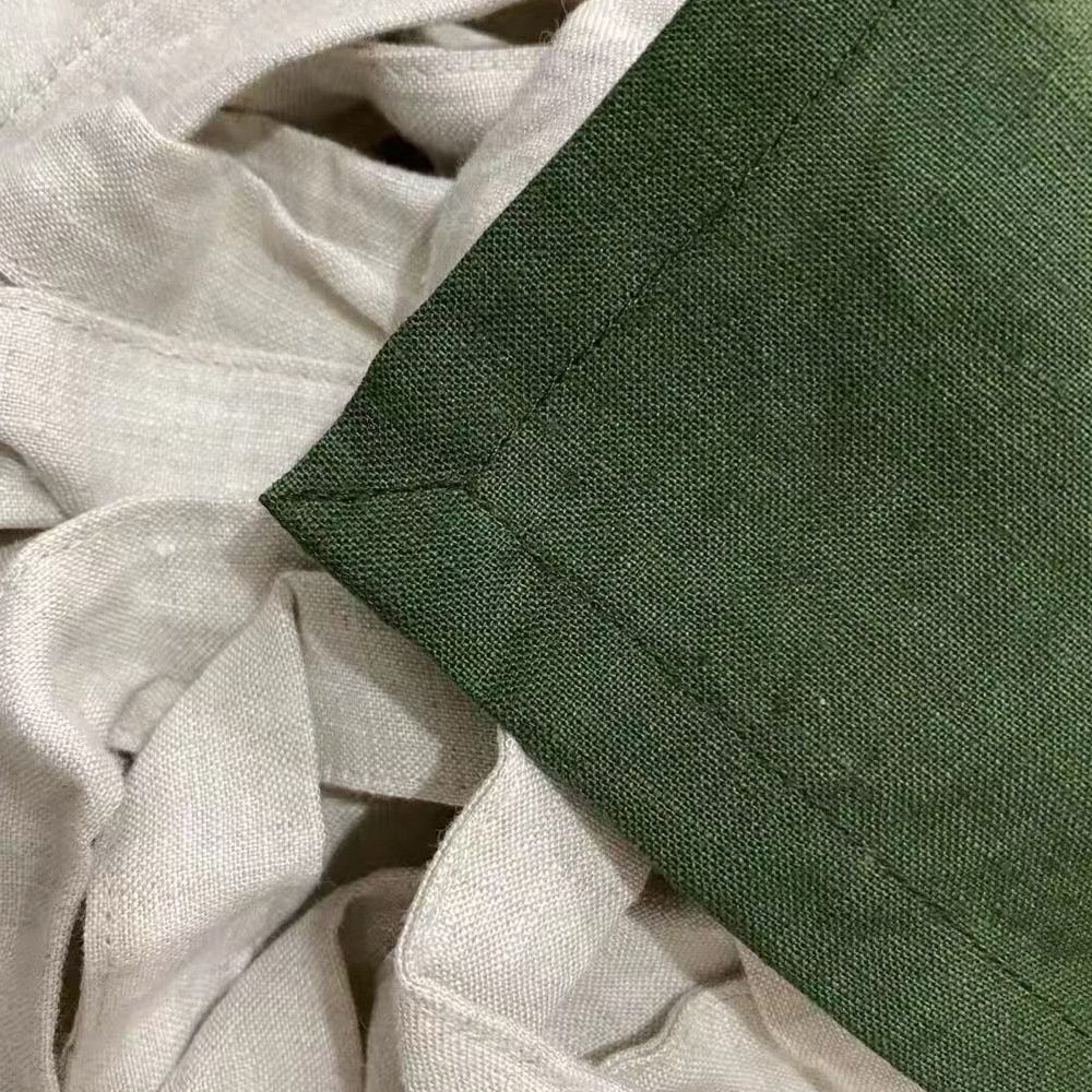 Stone Washing Table 100 Linen Linen Napkin Natural Custom Embroidered Handmade Customized Logo Opp Bag CLASSIC Disposable Cabin