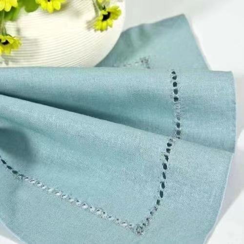 Stone Washing Table 100 Linen Linen Napkin Natural Custom Embroidered Handmade Customized Logo Opp Bag CLASSIC Disposable Cabin