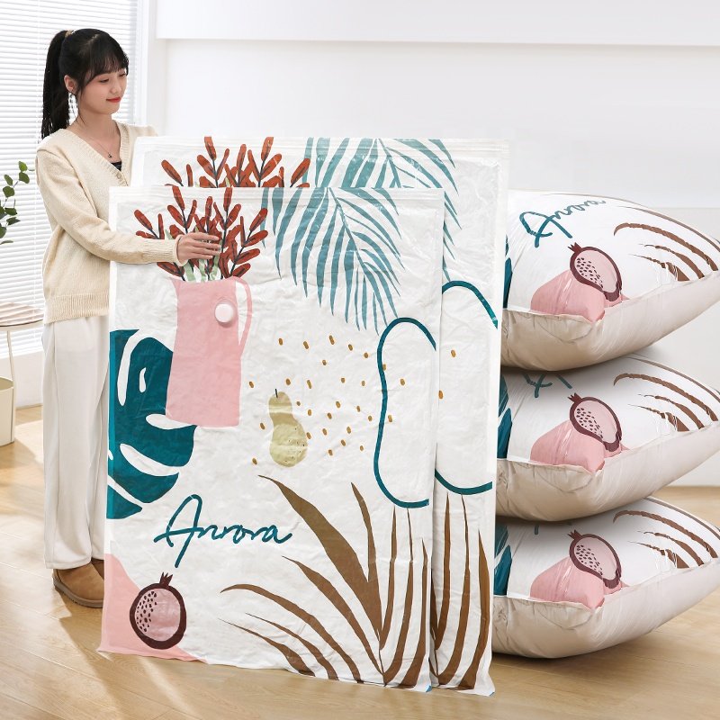 Travel Clothing Vaccum Packaging Space Saver Storage Vacuum Sealed Bags For Clothes Strong Space Saving Vacuum Storage Bag