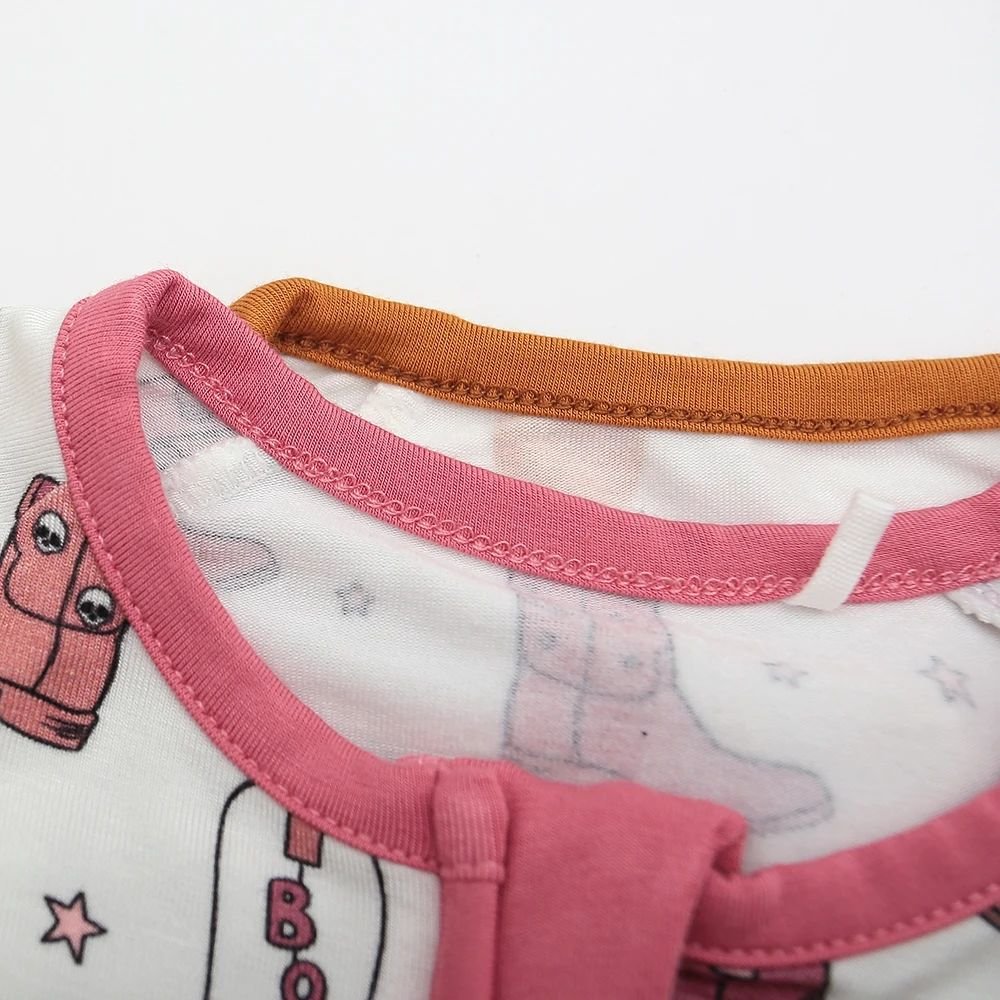 Toddler Organic Bamboo Fabric 100% Cotton Custom Printing Baby Clothes Newborn Infant Autumn Pajamas Long Sleeve Baby Rompers