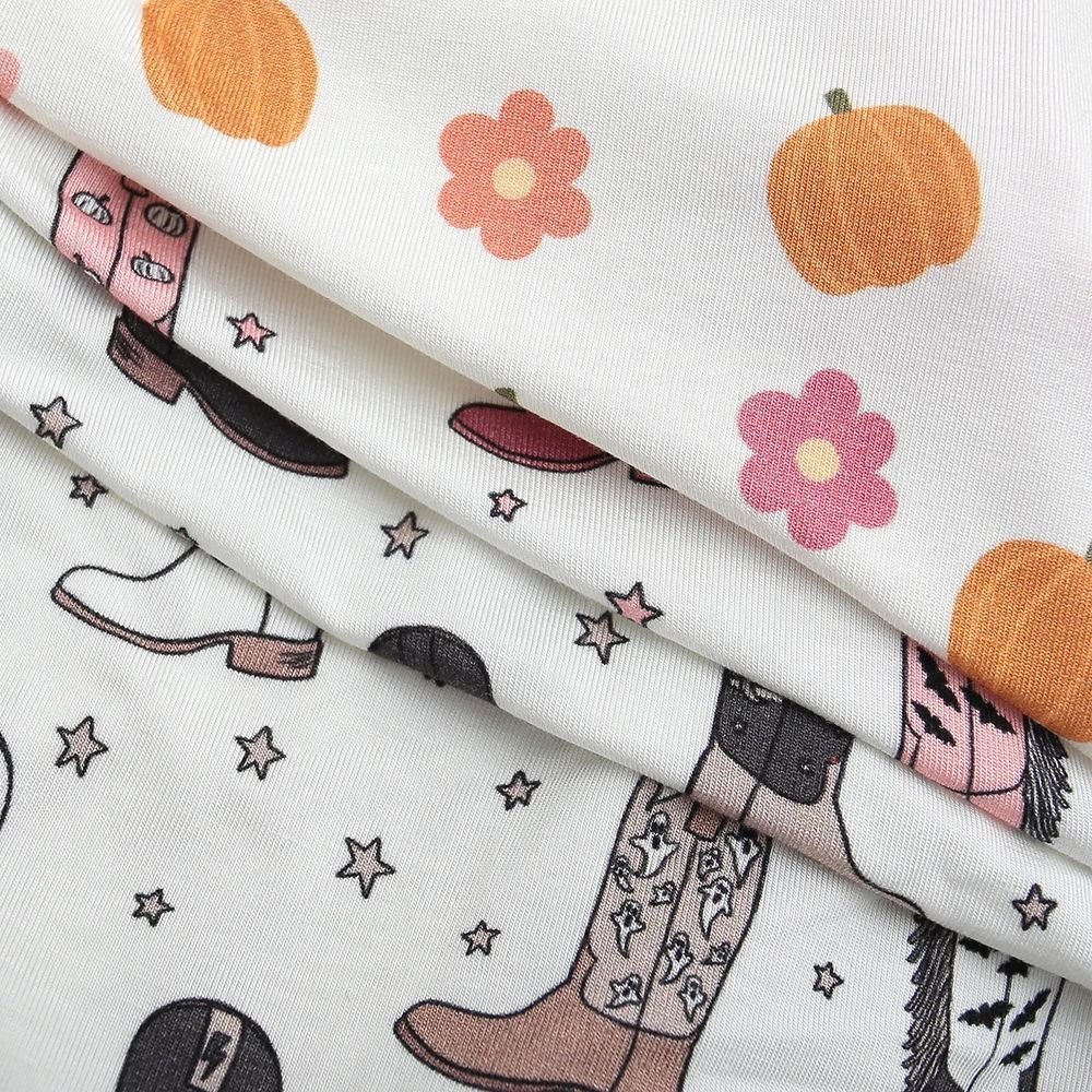 Toddler Organic Bamboo Fabric 100% Cotton Custom Printing Baby Clothes Newborn Infant Autumn Pajamas Long Sleeve Baby Rompers
