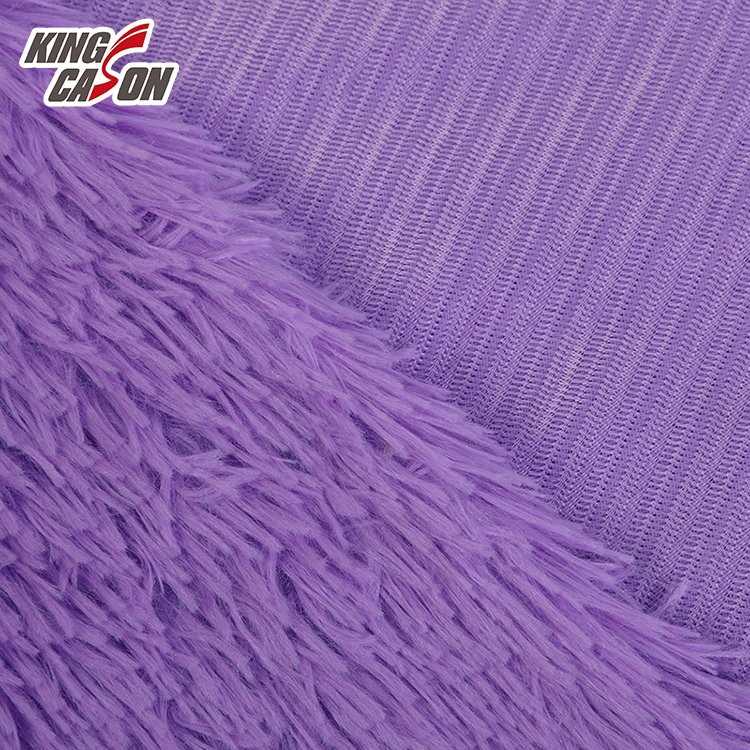 KINGCASON New Style High Quality Custom Color Luxury Brush Rabbit Faux Fur PV Fleece Fabric For Cushion Pillow