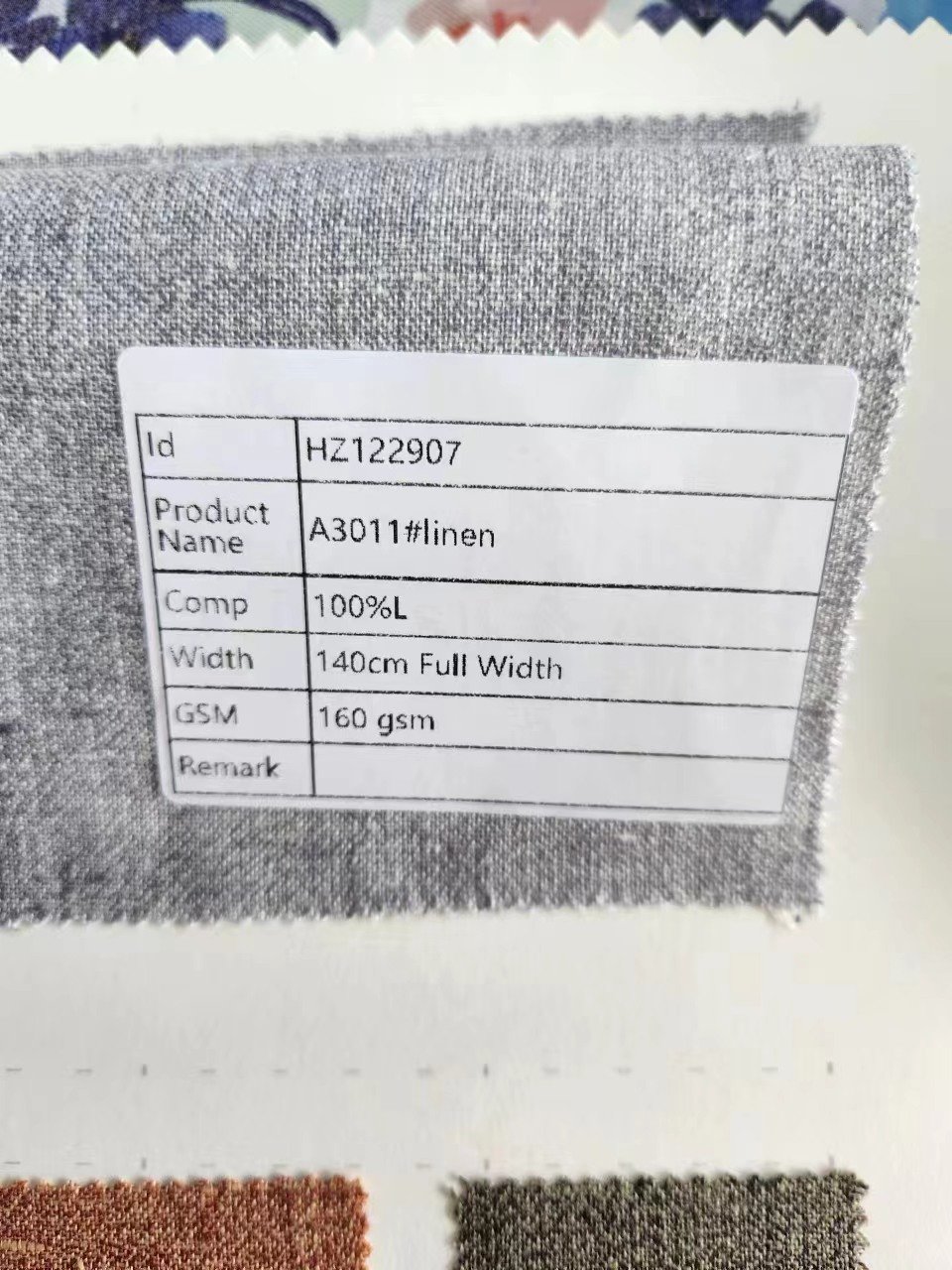 100 linen fabric for luxury garment