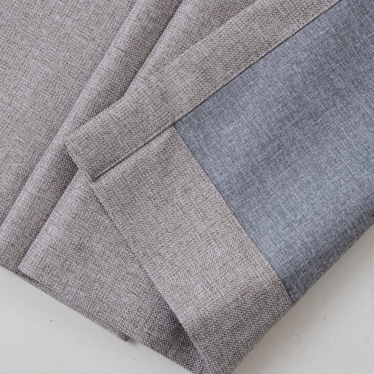 Excellent Cost Effectiveness New Style King Linen Fabric Dark Gray Color 100% Blackout Jacquard Fabric Household Curtain