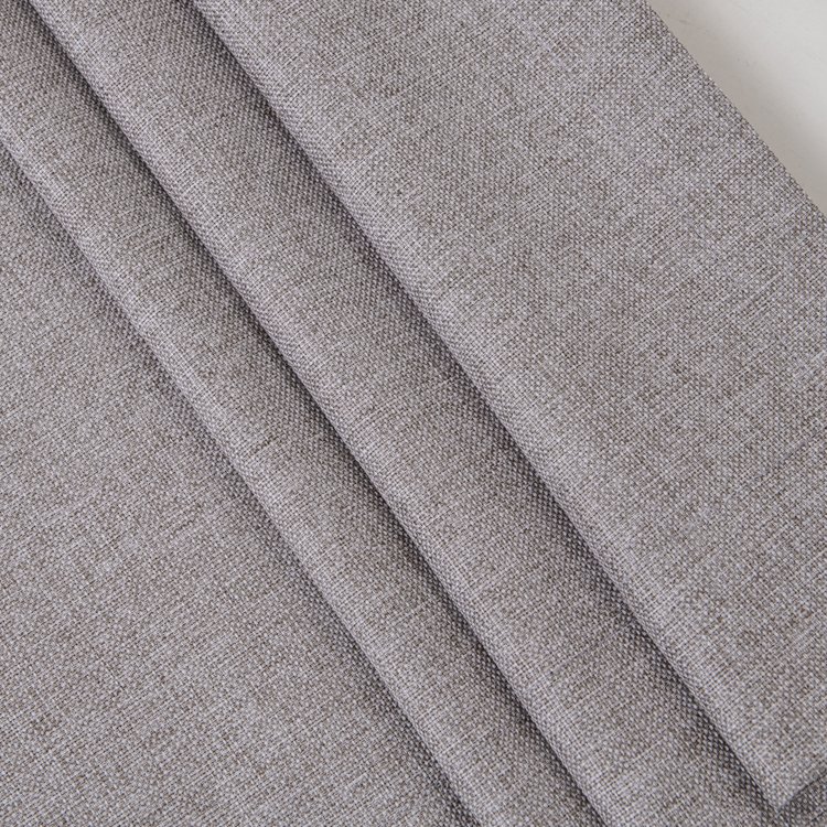 Excellent Cost Effectiveness New Style King Linen Fabric Dark Gray Color 100% Blackout Jacquard Fabric Household Curtain