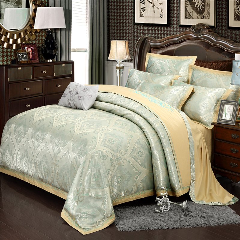 luxury soft 4pc100%cotton fabric home textiles bedding sheets set for wedding