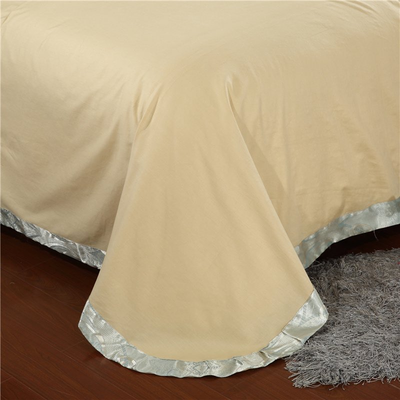 luxury soft 4pc100%cotton fabric home textiles bedding sheets set for wedding