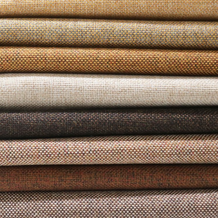 LXFCLY101 Upholstery Texture Soft Fabric Lightweight Faux Linen Fabric for Sofa