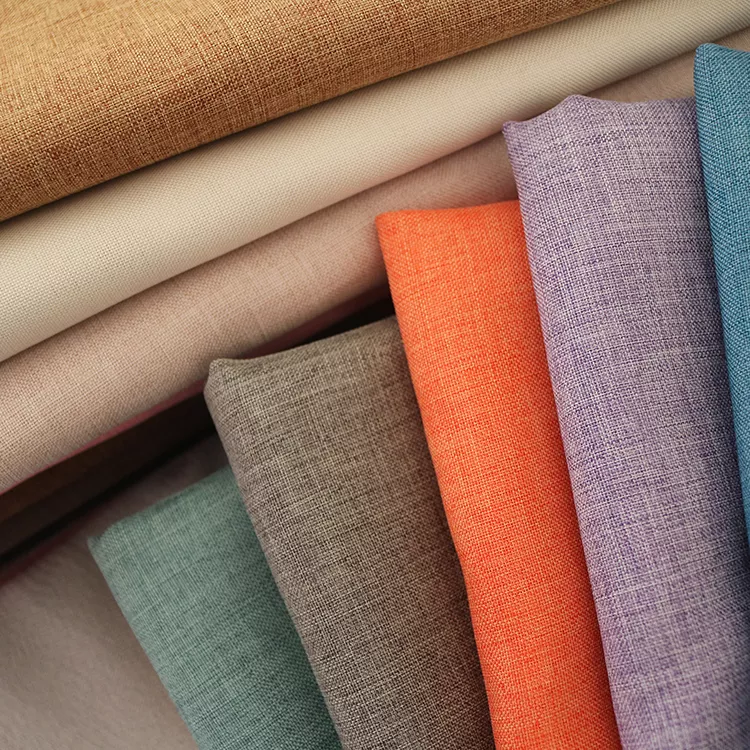 LXFCLY101 Upholstery Texture Soft Fabric Lightweight Faux Linen Fabric for Sofa
