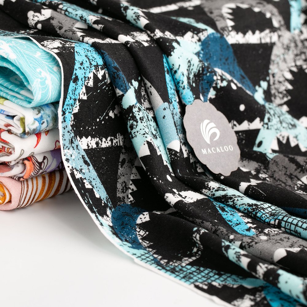 Oeko tex stretch jersey print bamboo fiber fabric for baby wear