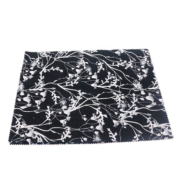 Pure cotton plain floral printed fabric for garment