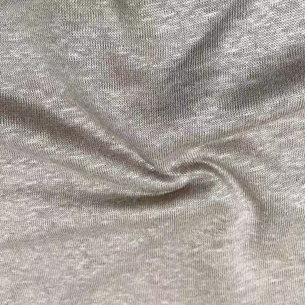 Wholesale price custom design palin dyed knitted 100% linen jersey fabric